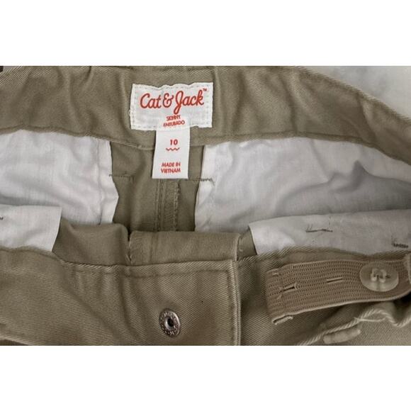 Cat & Jack Adjustable Waistband Skinny Fit Khaki Pants Size Youth 10 - Picture 3 of 3